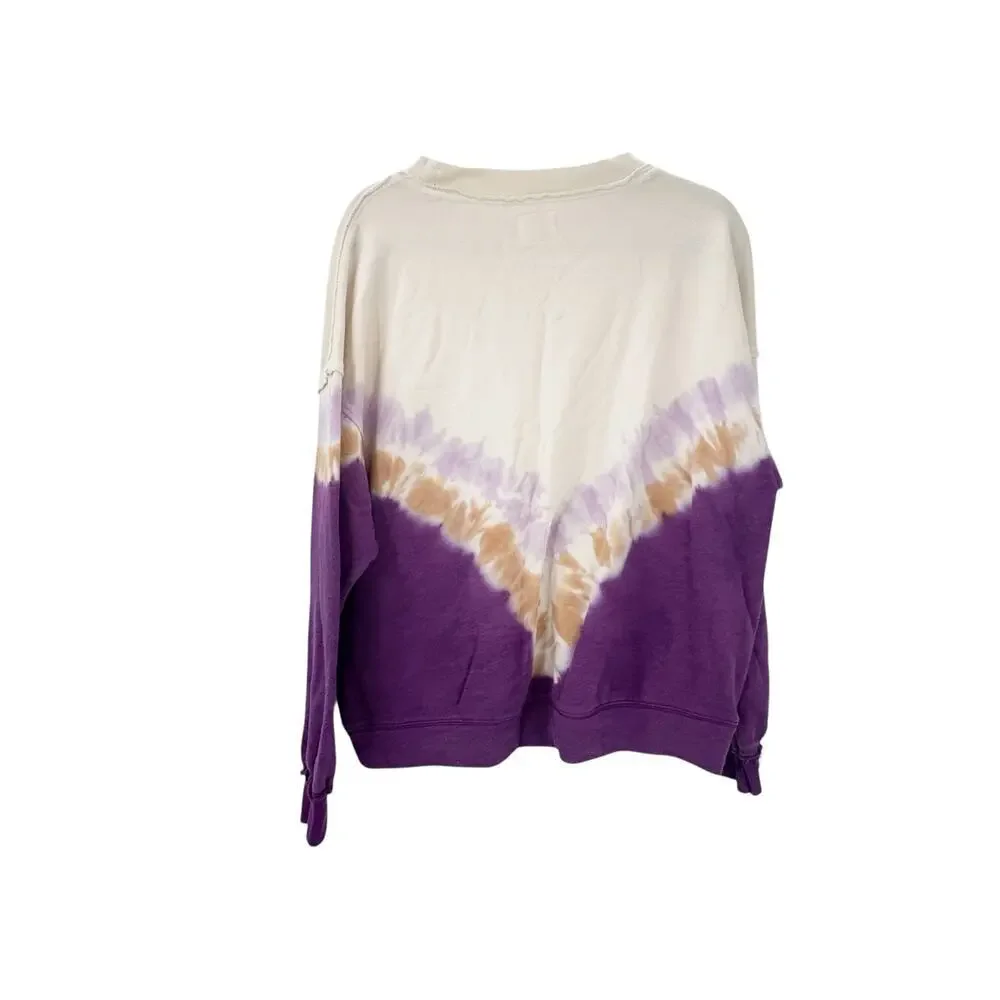 Free People Oversized Ombre Metti Crew Sweatshirts Long Sleeve Size XS NWOT
